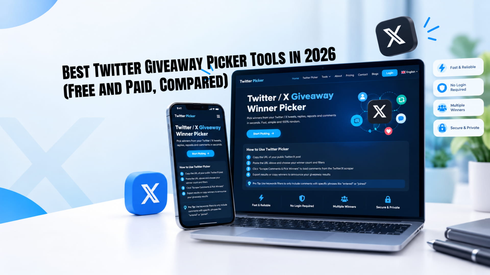 Best Twitter Giveaway Picker Tools in 2026 (Free and Paid, Compared)